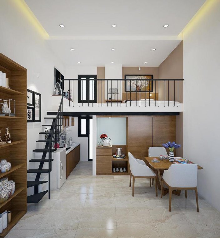 Nhà cấp 4 gác lửng 2 phòng ngủ - Hình 1